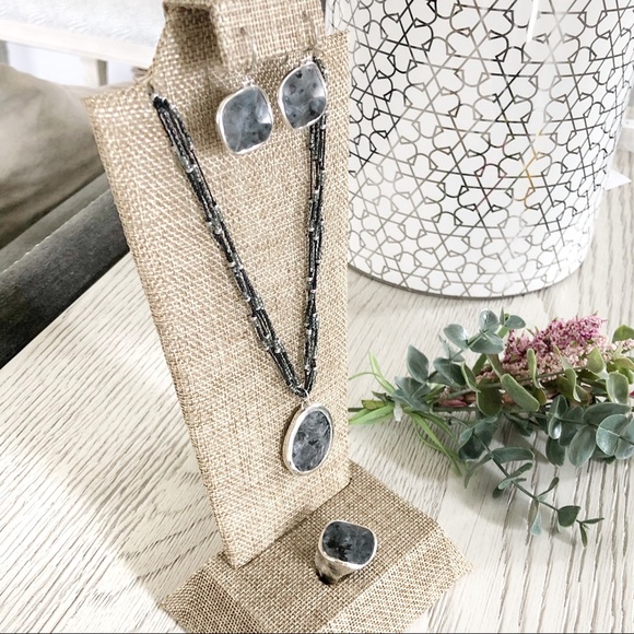 Silpada Jewelry - SILPADA Wavy Feldspar & Silver Matching Set